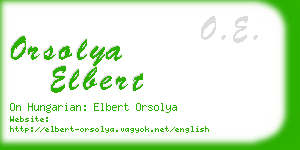 orsolya elbert business card